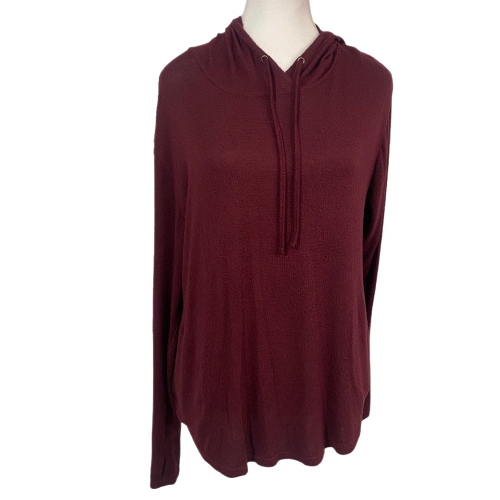 Old Navy Burgundy Wine Soft Lightweight Long Sleeve Hoodie Women’s Medium Lounge